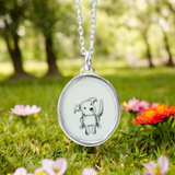 Dog Pendant - Sterling Silver Perfect Puppy Charm Necklace - Sterling Silver Dog Person Jewelry