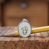 Dog Pendant - Sterling Silver Perfect Puppy Charm Necklace - Sterling Silver Dog Person Jewelry