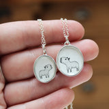 Mother Daughter Capybara Necklace Set - Matching Capybara Charm Pendant