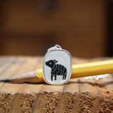 Black Sheep Necklace - Charm pendant for Rebel Maverick or Outsider - Sterling Silver and Enamel