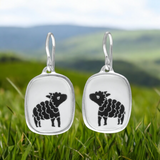 Black Sheep Earrings - Sterling Silver Dangle Earrings for Rebels, Outsiders and Free Thinkers