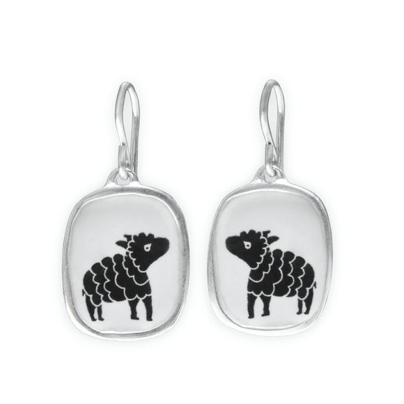 Black Sheep Earrings - Sterling Silver Dangle Earrings for Rebels, Outsiders and Free Thinkers