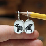 Black Sheep Earrings - Sterling Silver Dangle Earrings for Rebels, Outsiders and Free Thinkers