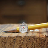 Teeny Tiny Enamel and Sterling Silver Pig Necklace on Adjustable Serling Chain - Pig Jewelry