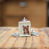 Bear Pendant- Wolf Necklace - Wild Animal Sketch Charms - Unisex Non-binary Men Women Art Jewelry