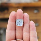 Sterling Silver Capybara Ring with Kiln Fired Vitreous Enamel - Capybara Jewelry Gift