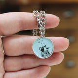 Stargazing Raccoon Necklace flips to Moonlit Rabbit - Unisex Pendant for Men and Women and Free Thinkers