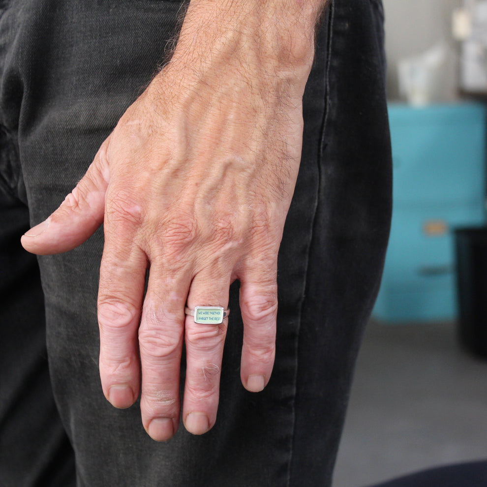 We were together I forget the rest - Romantic Walt Whitman Quote Ring ...