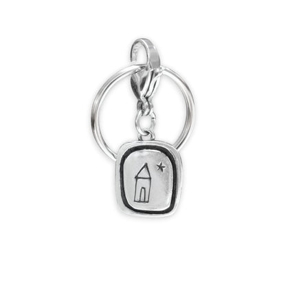 Sterling Silver Housewarming Gift Key Ring