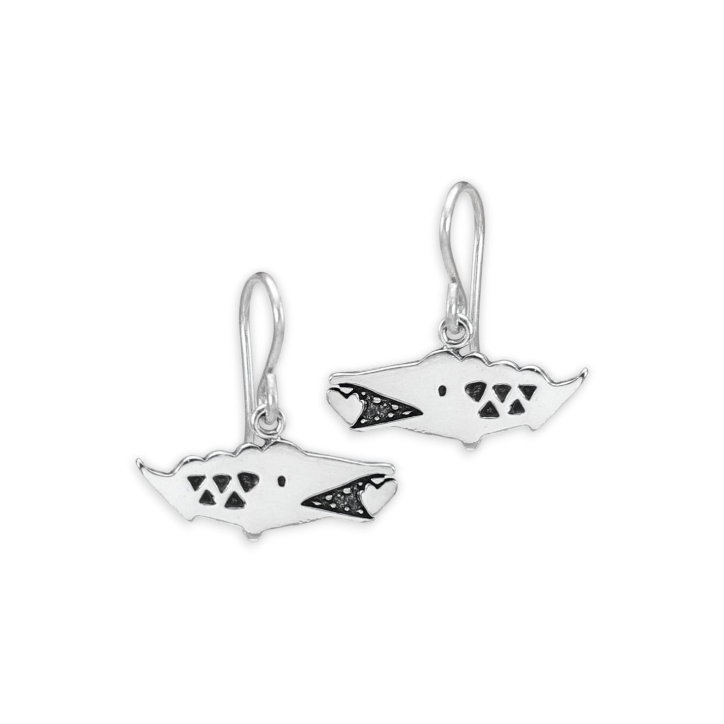 Sterling Silver Alligator Charm Earrings - Alligator Jewelry