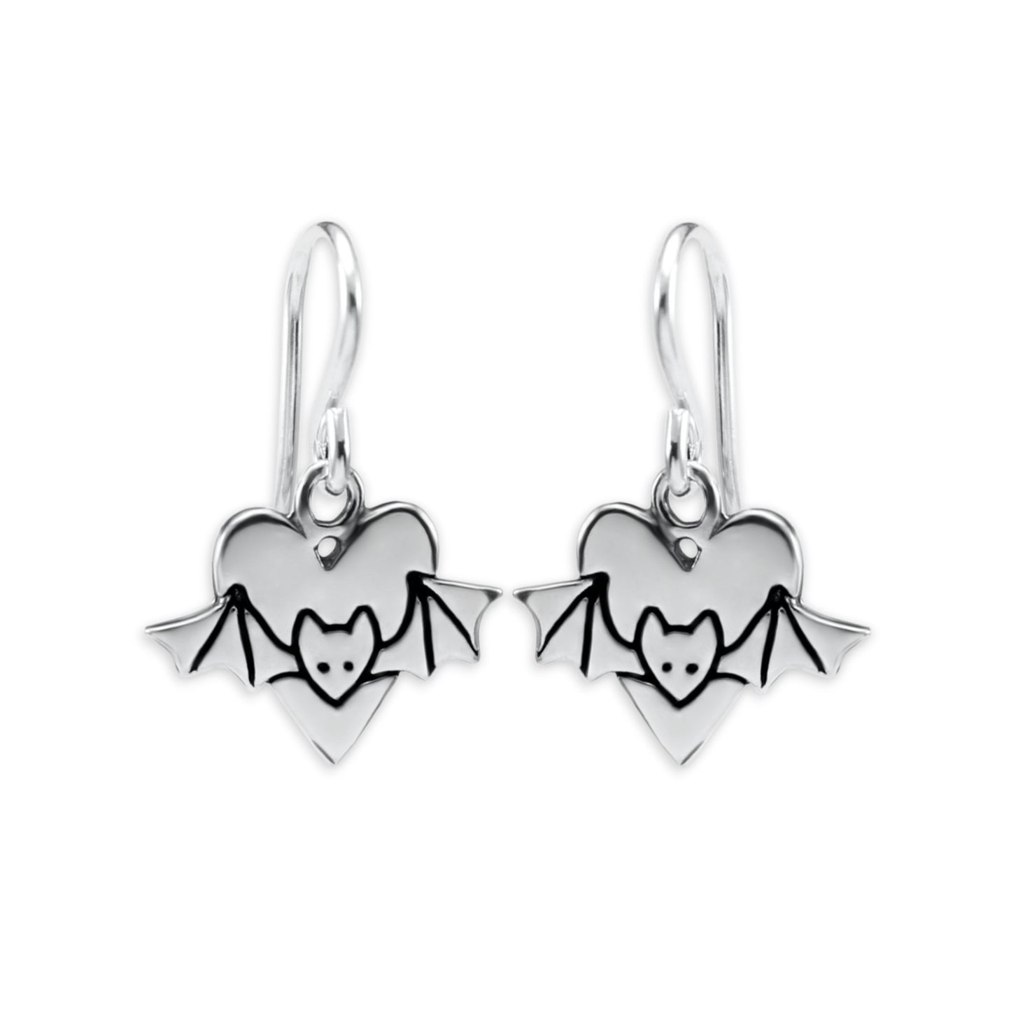Sterling Silver Bat Earrings - Bat Jewelry