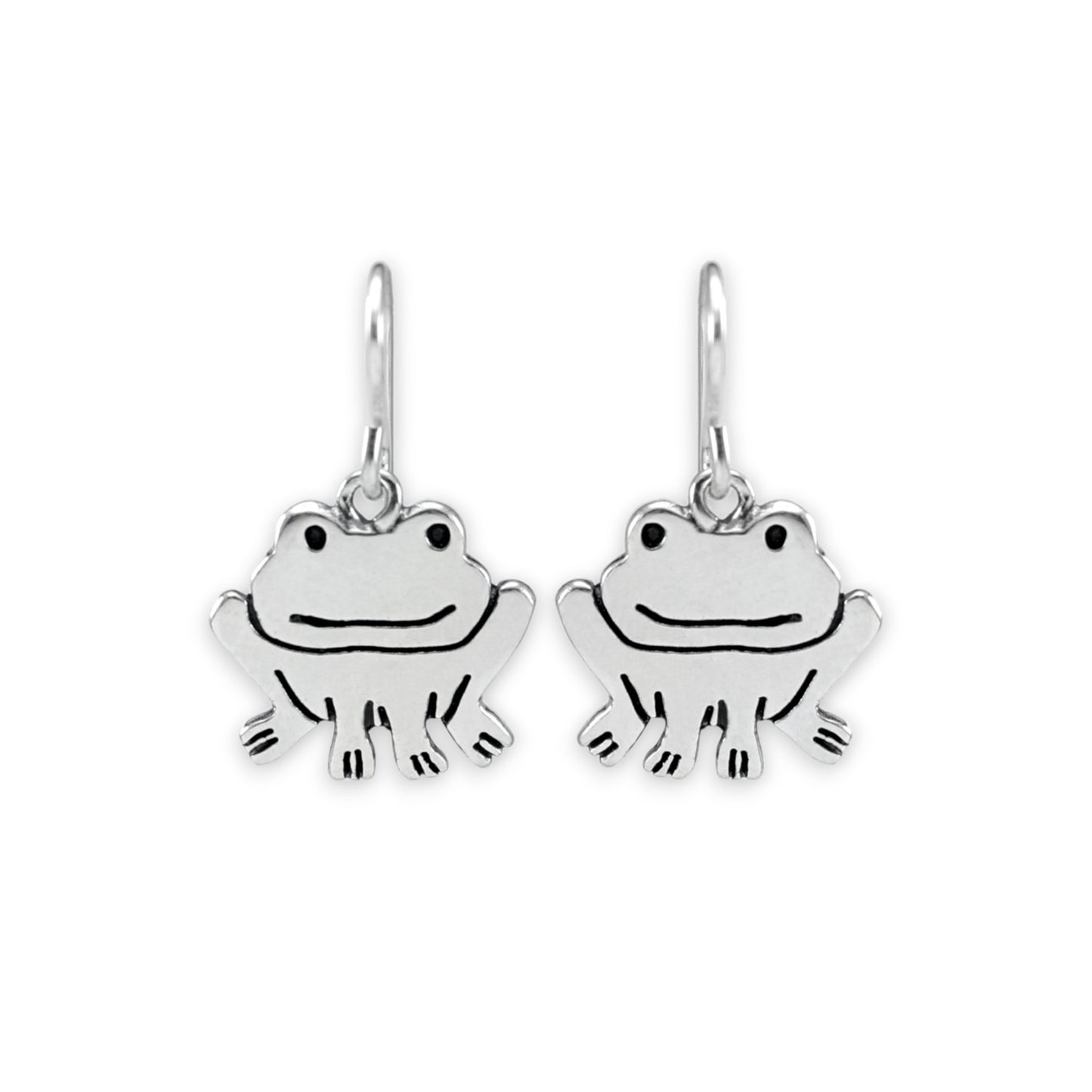 Sterling Silver Frog Earrings