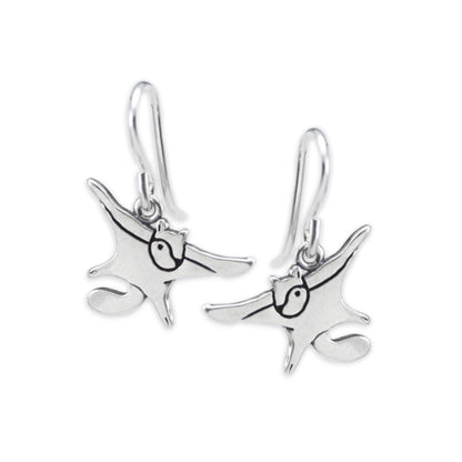 Sterling Silver Flying Squirrel Earrings
