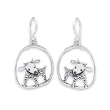 Sterling Silver Goat Earrings