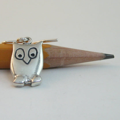 Sterling Silver Little Owl Earrings