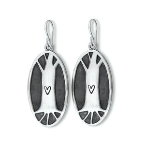 Sterling Silver Tree Earrings - Tree Charm Dangles - Tree Jewelry - Romantic Gifts