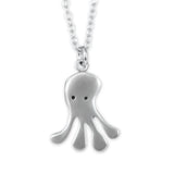 Sterling Silver Octopus Necklace - Octopus Charm Jewelry