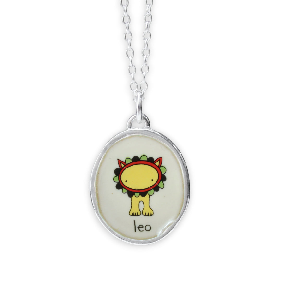 Sterling Silver Leo Pendant on Adjustable Chain by Mark Poulin