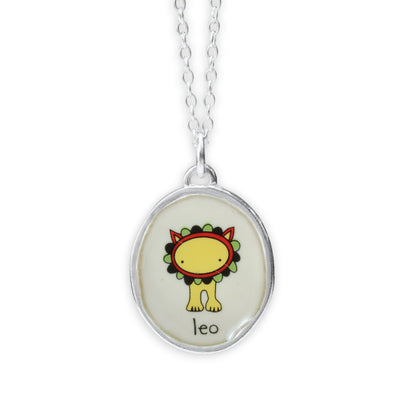 Sterling Silver Leo Pendant on Adjustable Chain by Mark Poulin