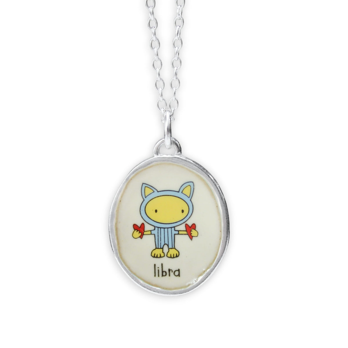 Sterling Silver Libra Pendant on Adjustable Chain by Mark Poulin