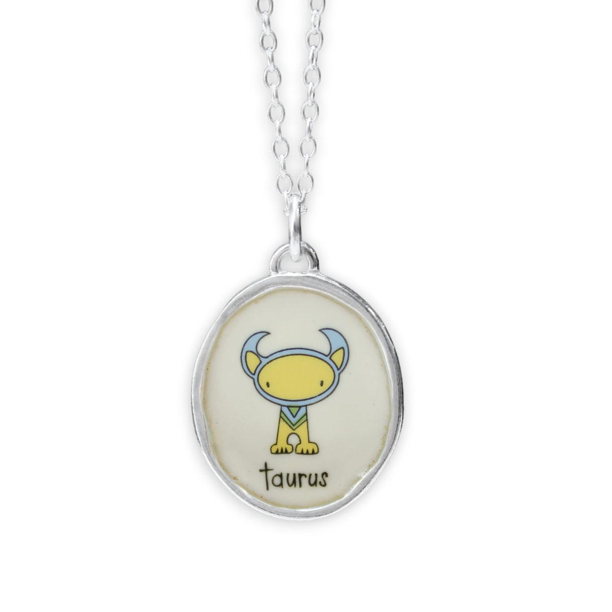 Sterling Silver Taurus Pendant on Adjustable Chain by Mark Poulin