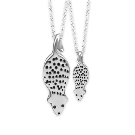 Sterling Silver Mother Daughter Opossum Necklaces