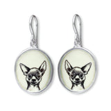 Chihuahua Earrings - Sterling Silver and Enamel Dog Breed Jewelry Gift