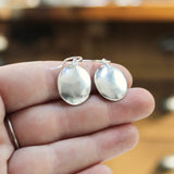 Kyanite and Sterling Silver Earrings - Oval Shadow Box Style - Modern Yet Classic