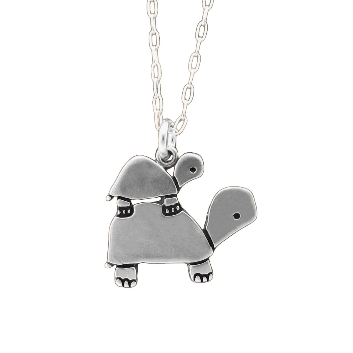 Sterling Silver Little Turtle Family Necklace
