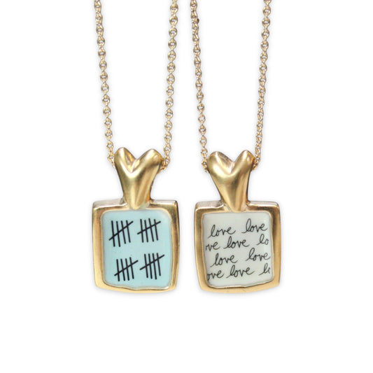 Gold Anniversary Necklace - 20 Year Anniversary Pendant on Gold Filled Chain