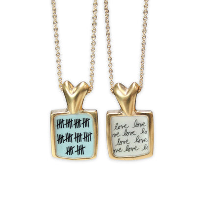 Gold Anniversary Necklace - 50 Year Anniversary Pendant on Gold Filled Chain