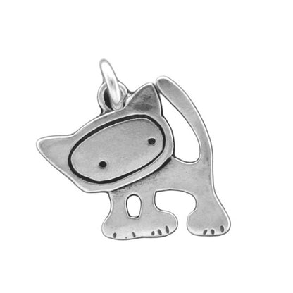 Cat Charm - Choose Your Sterling Silver Cat Charm to Add to Bracelet - Handmade Original Cat Designs in Solid Sterling Silver