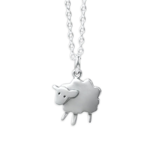 Sterling Silver Little Sheep Necklace - Lamb Jewelry