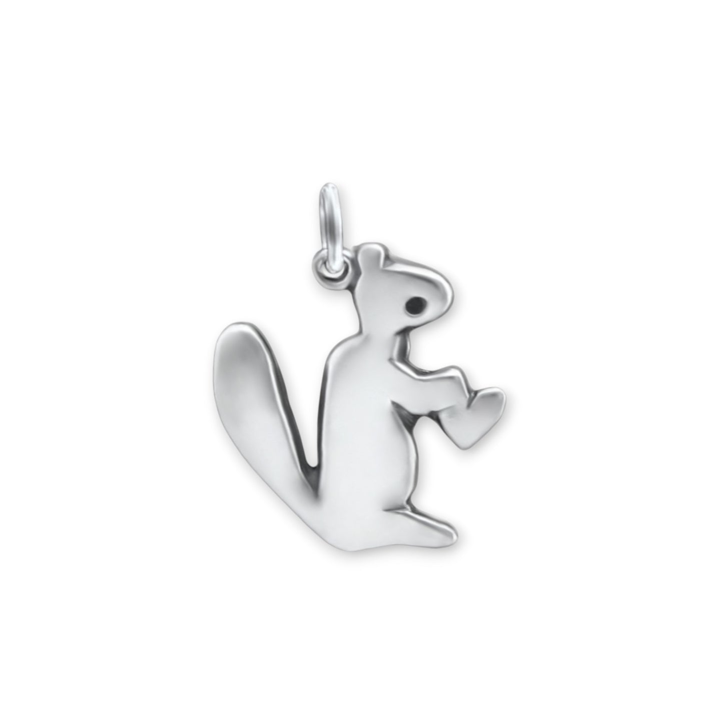 Sterling Silver Little Squirrel Charm Necklace on Adjustable Chain