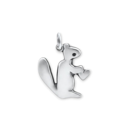 Sterling Silver Little Squirrel Charm Necklace on Adjustable Chain