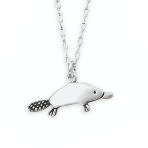 Sterling Silver Platypus Charm Necklace