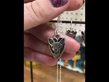 Sterling Silver Chihuahua Charm Necklace on Adjustable Chain
