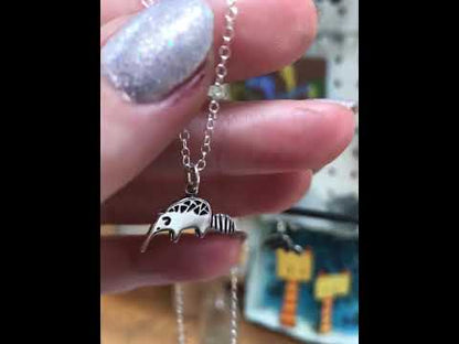 Tiny Sterling Silver Anteater Charm Necklace