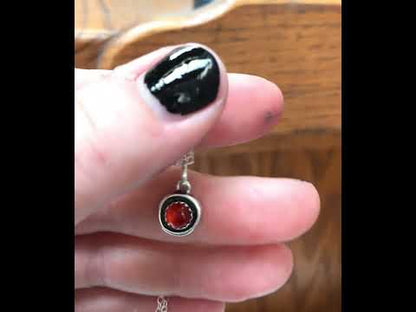 Dainty Bezel Set Carnelian Necklace - Small But Mighty