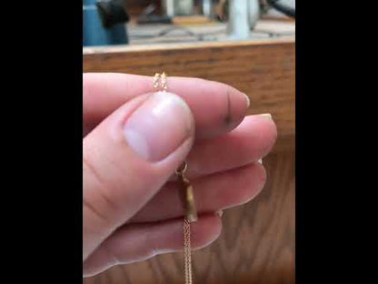 Tiny Gold Heart Necklace - Sterling Silver and Blue Enamel Heart Charm Jewelry