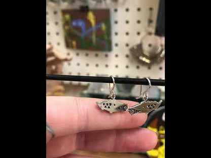 Sterling Silver Alligator Charm Earrings - Alligator Jewelry