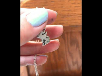 Sterling Silver Little Capybara Charm Necklace on an Adjustable 925 Chain