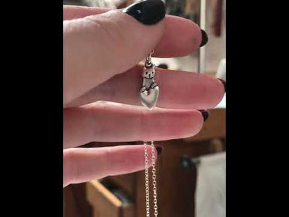 Tiny Peeking Kitten Charm Necklace - Small, Detailed and Adorable!