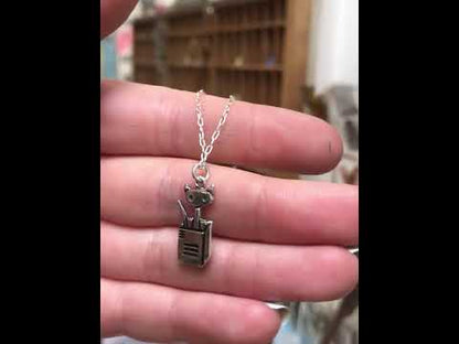 Sterling Silver Cat in a Box Necklace - Cat Charm on Adjustable Chain