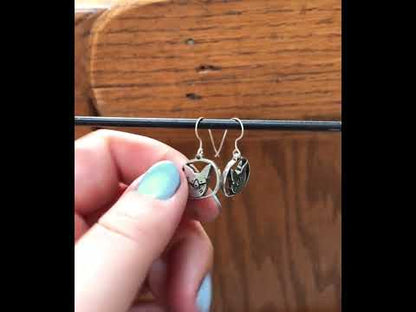 Tiny Pewter Fox Earrings - Fennec Fox Jewelry