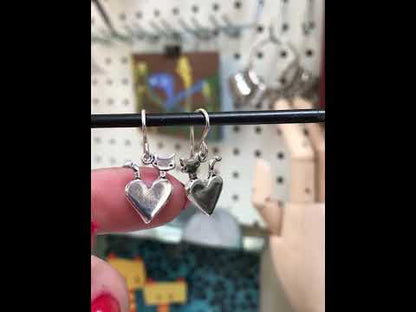 Sterling Silver Little Pocket Cat Earrings