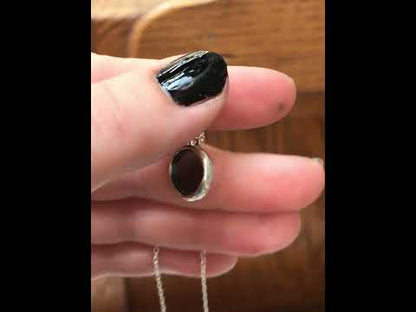 Pink Moonstone Pendant in Sterling Silver Shadow Box Setting