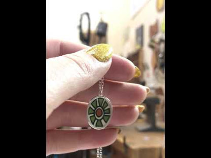 Sterling Silver Retro Flower Charm Necklace on Adjustable Sterling Chain