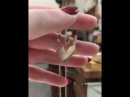 Sterling Silver Pocket Cat Charm Necklace on an Adjustable Chain