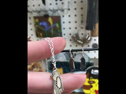 Sterling Silver Penguin Charm on Adjustable 16" 18" 20" Chain